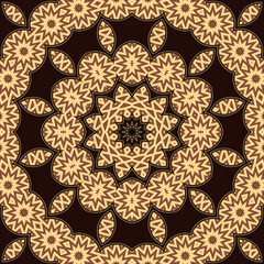 Abstract decorative ornamental mandala in a brown colorsThe Author - Peshkareva Irina 