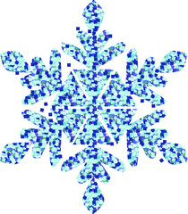 winter Snowflake isolated on white background. Vector illustration.