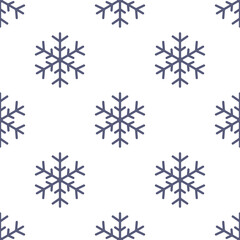 Fototapeta na wymiar Seamless pattern with a snowflake. Suitable for backgrounds, cards and wrapping paper. Good on the theme of New Years, Birthday and Valentine's Day. Vector.