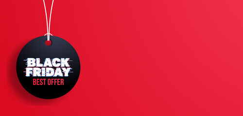 Black Friday Sale. Black Friday Super Sale. Cyber Monday. Black background. Balloons. Super Sale. Limited time offer. Vector illustration.