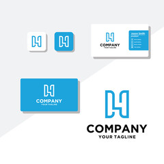H logo designs vector