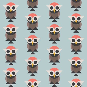 seamless owl pattern 3