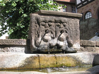 Zwillingsbrunnen Steinau an der Stra&szlig;e in Hessen