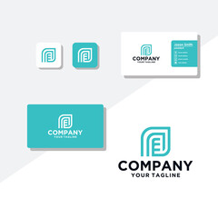 P concept logo design business card vector