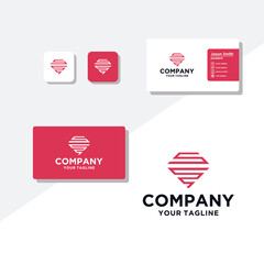 S concept logo design business card vector