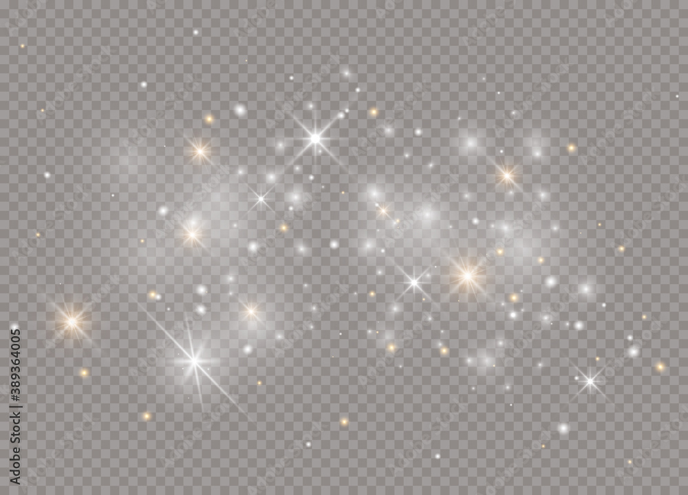 Poster light glow effect stars. vector sparkles on transparent background. christmas abstract pattern. spar