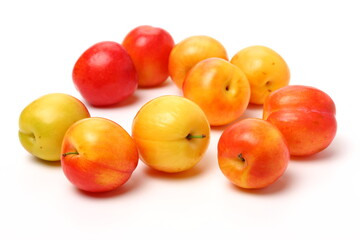 Sweet plum isolated on white background 