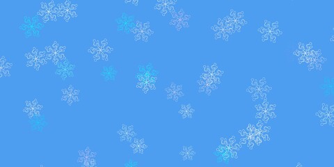 Light pink, blue vector natural layout with flowers.