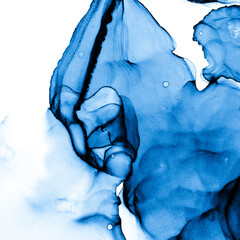 Abstract Blue and White Banner. Azure Pastel.