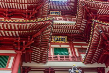 SINGAPORE, 2 OCTOBER 2019: Buddha Tooth Relic Temple in Chinatown