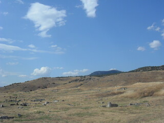 Obraz premium The landscapes and historical sites of Pamukkale and Side in Turkey