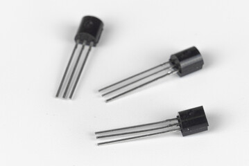 Transistor isolated on white background.