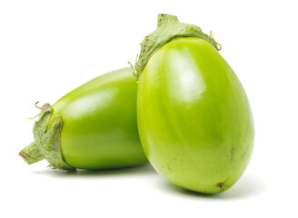 Ripe eggplant isolated on a white background