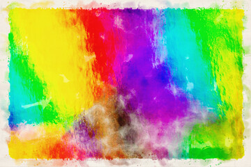 watercolor style rainbow light holography.