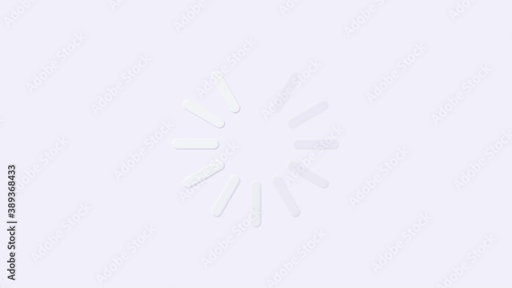 Poster loading animation. loading circle icon on green background. 4k video neumorphism