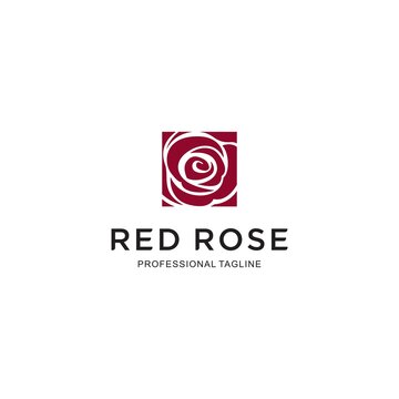 red rose logo vector icon flower download