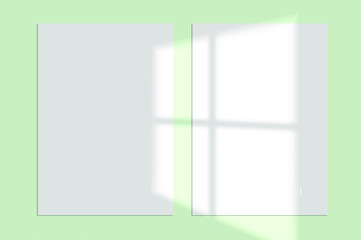 Vector shadow overlay effect. Transparent soft light and shadows from window.  Mockup of transparent window shadow and natural lightning. 10 eps mesh.