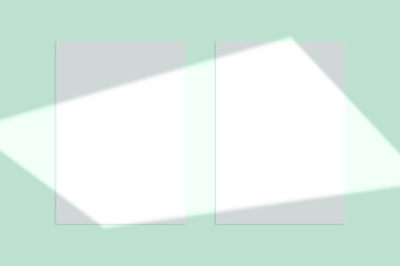 Vector shadow overlay effect. Transparent soft light and shadows from window.  Mockup of transparent window shadow and natural lightning. 10 eps mesh.