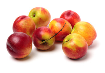 nectarine on a white background