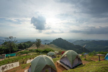 Camping Area View See Mist Sri Nan National Park Doi Samer Dao Nan province Thailand
