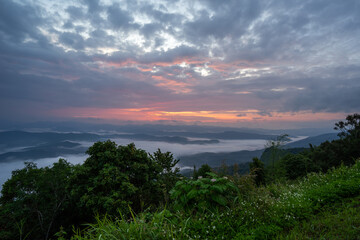 View See Mist Sri Nan National Park Doi Samer Dao Nan province Thailand