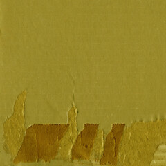 A yellow vintage rough sheet of carton. Recycled environmentally friendly cardboard paper texture. Simple and bright minimalist papercraft background.