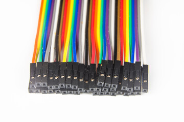 Electric cable isolated on white background.