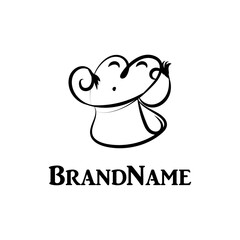 vector logo with a creative bag for decoration and design