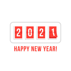 red new 2021 flip countdown icon