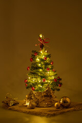 Christmas tree. Merry Christmas and Happy new year 2021
