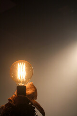 light bulb in the dark