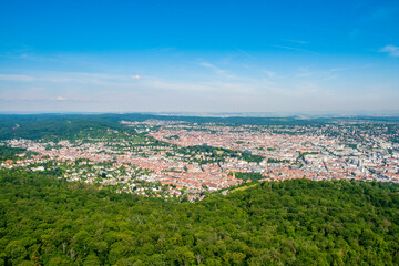 Fototapeta na wymiar Stuttgart top view