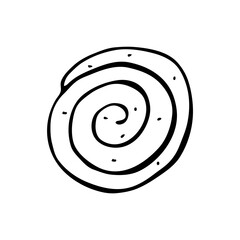 Doodle images of baking. An image of a hand-drawn food. Vector for web, print, textile.