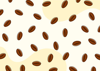 seamless background with coffee beans