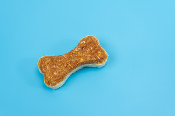 Bone snack for pets.  Pet food concept