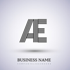 Letter AE linked logo design. Elegant symbol for your business or company identity.