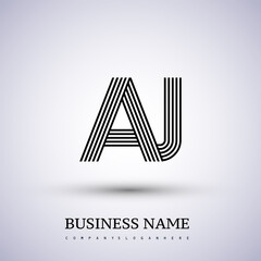 Letter AJ linked logo design. Elegant symbol for your business or company identity.