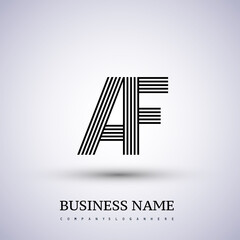 Letter AF linked logo design. Elegant symbol for your business or company identity.