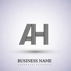 Letter AH linked logo design. Elegant symbol for your business or company identity.