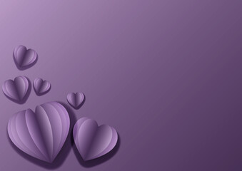 Purple heart on the background