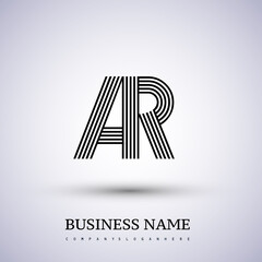 Letter AR linked logo design. Elegant symbol for your business or company identity.