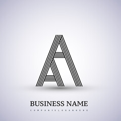 Letter AA linked logo design. Elegant symbol for your business or company identity.