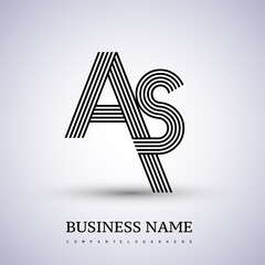 Letter AS linked logo design. Elegant symbol for your business or company identity.