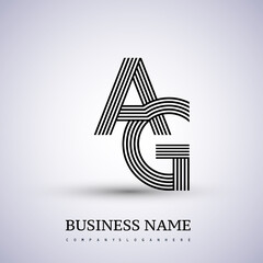 Letter AG linked logo design. Elegant symbol for your business or company identity.