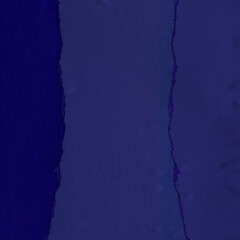 Blue and violet torn paper collage close-up. Texture made from various paper and cardboard parts. Damaged old paper background. Vintage blank wallpaper. Material design backdrop.