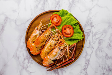 Baked shrimp tasty seafood