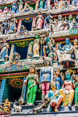 Obraz premium Sri Mariamman Temple, located in Chinatown district in Singapore