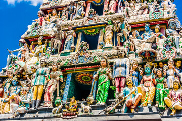 Sri Mariamman Temple, located in Chinatown district in Singapore