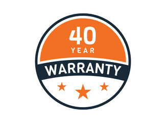 40 year warranty, 40 years warranty badge