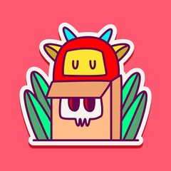 kawaii doodle cartoon monster designs for wallpaper, stickers, coloring books, pins, emblems, logos and more